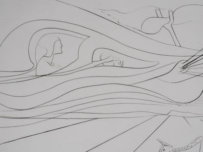 Salvador DALI (1904-1989)
Hommage à Léonard...