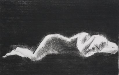 Paul GUIRAMAND (1926-2007)
Nue endormie
Gravure...