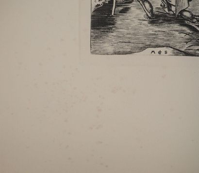 Martin SCHONGAUER (1430/50-1491)
Saint Christophe
Gravure...