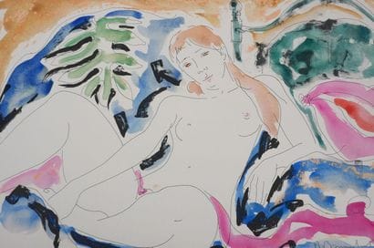 Alain BONNEFOIT (1937-)
Nu féminin au drapé...