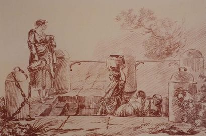 Hubert ROBERT (1733-1808)
Les lavandières,...