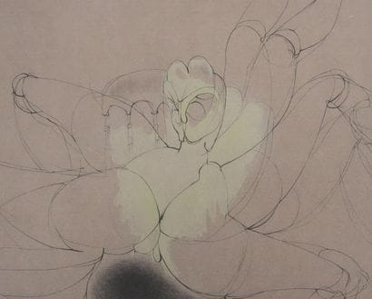 Hans BELLMER (1902-1975) 
La créature jaune,...