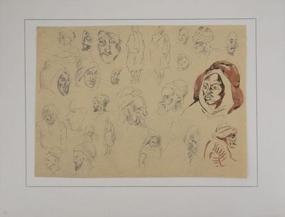 Eugène DELACROIX (1798-1863) (d'après) 
Visages...