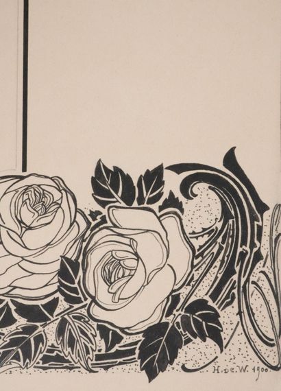 Henry DE WAROQUIER (1881-1970)
Les roses,...