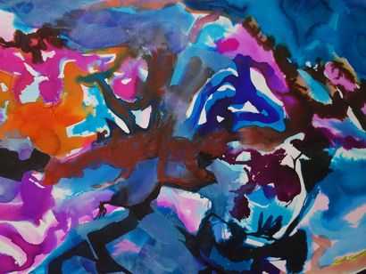 Bernard HERZOG (1935-)
Ondes magnétiques
Aquarelle...