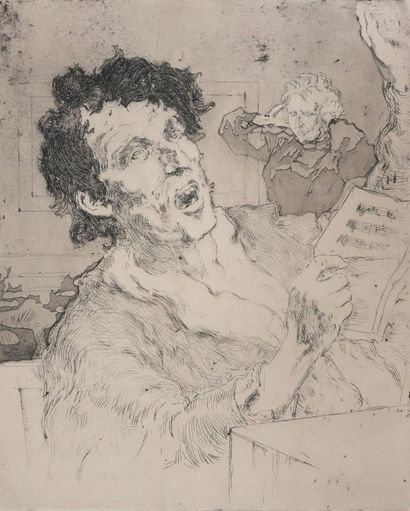 Daniel VIERGE (1851-1904)
Une fausse note,...