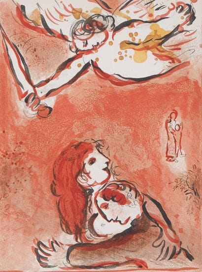 Marc CHAGALL (1887-1985)
L'ange sauveur :...