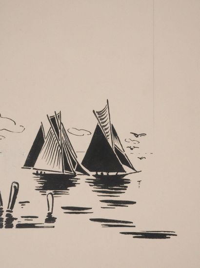 Henry DE WAROQUIER (1881-1970)
Les voiliers,...