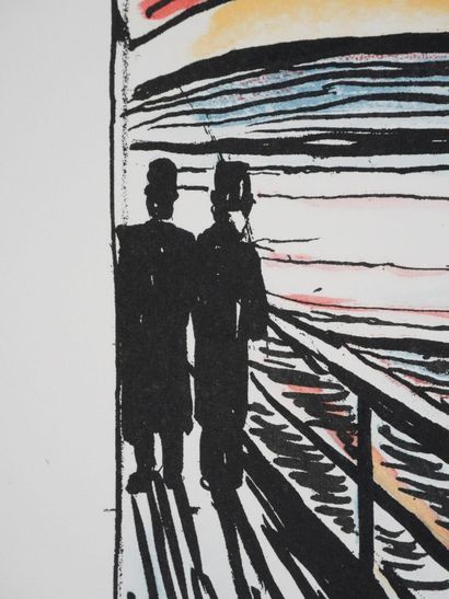 Edvard Munch (1863-1944) (d'après)
Le cri
Lithographie
Signée...