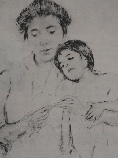 Mary CASSATT (1844-1926) 
L'aiguille, 1928
Héliotypie
Non...