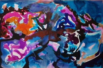 Bernard HERZOG (1935-)
Ondes magnétiques
Aquarelle...