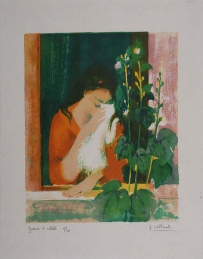 Paul COLLOMB (1921-2010)
Le chat blanc à...