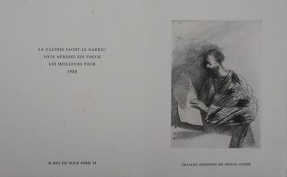 Miguel CONDE (1939-)
La lecture du journal
Gravure...