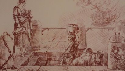 Hubert ROBERT (1733-1808)
Les lavandières,...