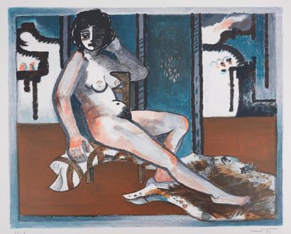 Roger CRUSAT (1917-1994)
Nu au salon, 1973
Lithographie...
