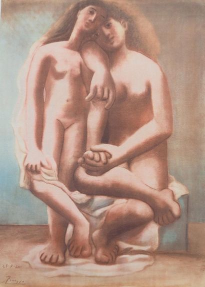 Pablo PICASSO (1881-1973)(d'après)
Deux nus,...