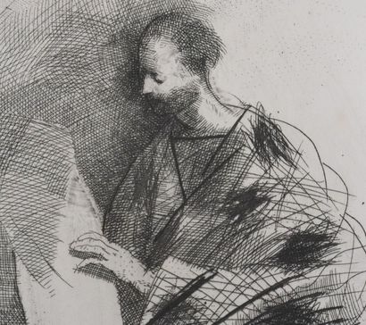 Miguel CONDE (1939-)
La lecture du journal
Gravure...