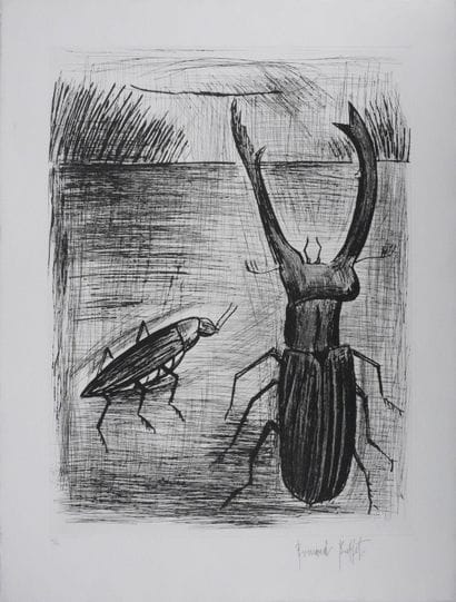 Bernard BUFFET (1928-1999)
Lucane et scarabée
Gravure...