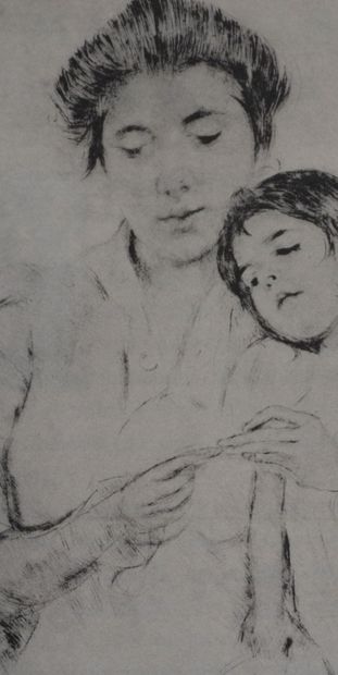 Mary CASSATT (1844-1926) 
L'aiguille, 1928
Héliotypie
Non...