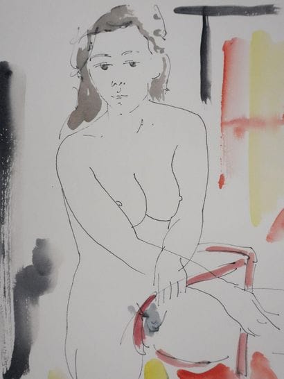 Alain BONNEFOIT (1937-)
Nu prenant la pose,...