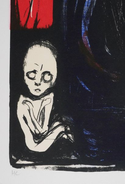 Edvard Munch (1863-1944) (d'après)
La Madone
Lithographie
Signée...