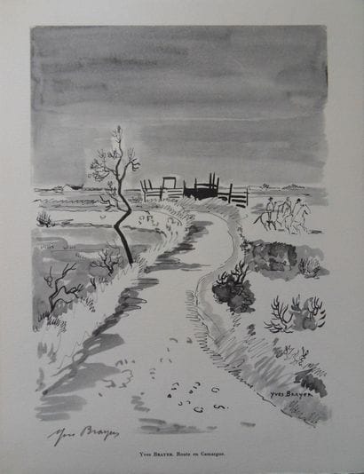Yves BRAYER (1907-1990)
Route en Camargue,...