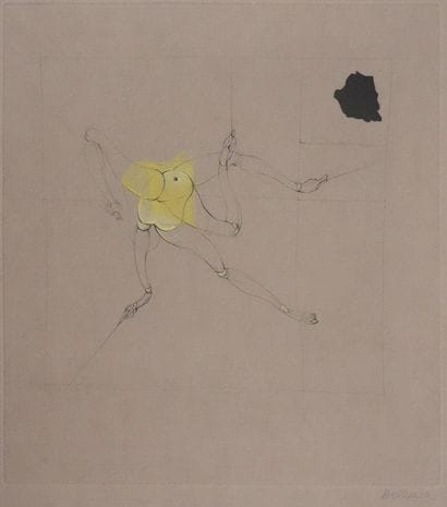 Hans BELLMER (1902-1975) 
Le pantin jaune,...