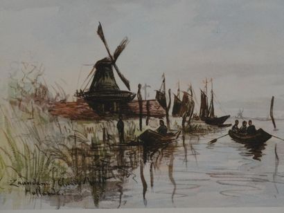 Claude MONET (1840-1926) (d'après) 
Le moulin...