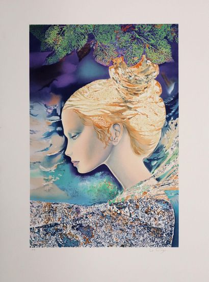 Pierre LE COLAS (1930-)
Femme en rêve
Lithographie...