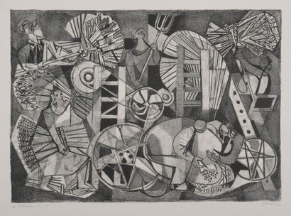 Georges DAYEZ (1907-1991)
La batteuse
Lithographie...