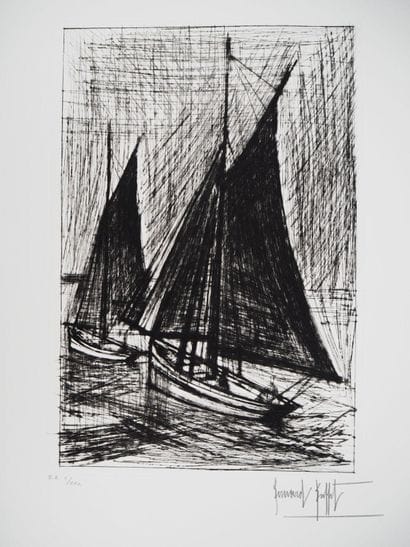 Bernard BUFFET (1928-1999)
Les voiles noires,...