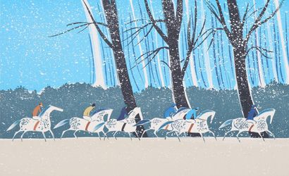 Serge LASSUS (1933-)
Cavaliers en hiver,...