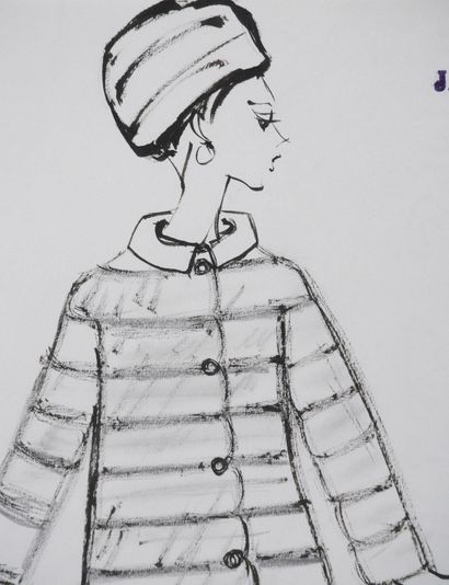 Jacques HEIM (1899-1967)
Manteau Georgia
Dessin...