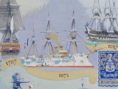Albert BRENET (1903-2005)
Navires Duguay-Trouin,...