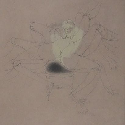 Hans BELLMER (1902-1975) 
La créature jaune,...