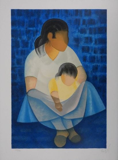 Louis TOFFOLI (1907-1999)
L'enfant au tricot...