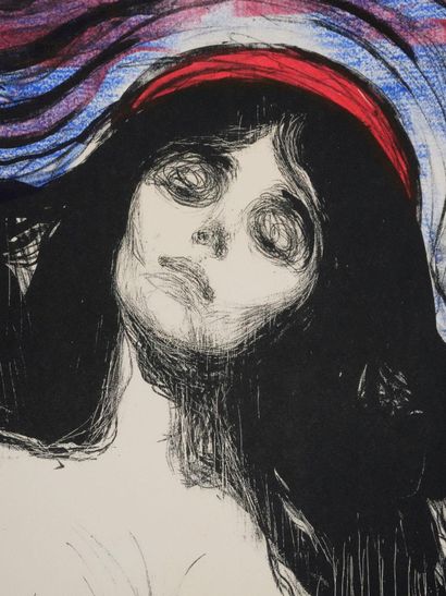 Edvard Munch (1863-1944) (d'après)
La Madone
Lithographie
Signée...