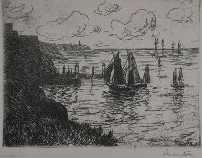Maxime MAUFRA (1861–1918) 
Leaving the Harbor,...