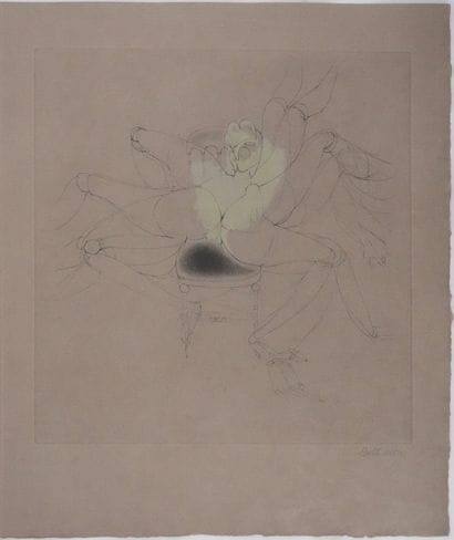 Hans BELLMER (1902-1975) 
La créature jaune,...