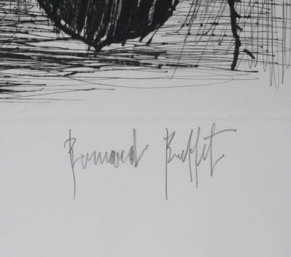 Bernard BUFFET (1928-1999)
Lucane et scarabée
Gravure...