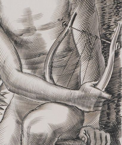 Albert DECARIS (1901-1988)
Apollon et Marsyas,...
