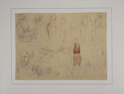 Eugène DELACROIX (1798-1863) (d'après) 
Etudes...
