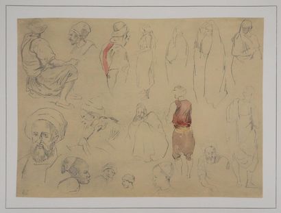 Eugène DELACROIX (1798-1863) (d'après) 
Etudes...