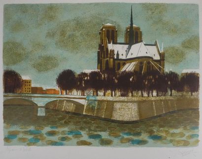 Yves GANNE (1931-2019)
La flèche de Notre-Dame...