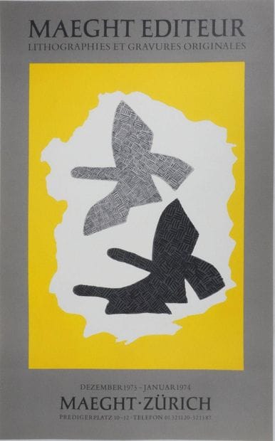 Georges BRAQUE (1882-1963)
Les deux oiseaux
Lithographie...