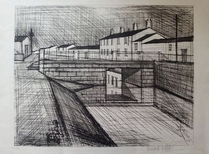 Bernard BUFFET (1928-1999)
Le canal : L'écluse,...