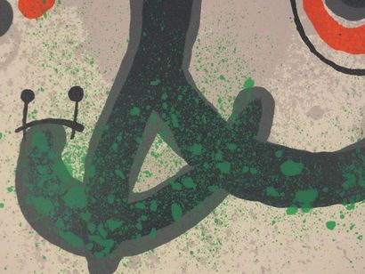 Joan MIRO (1893-1983)
Le lézard aux plumes,...