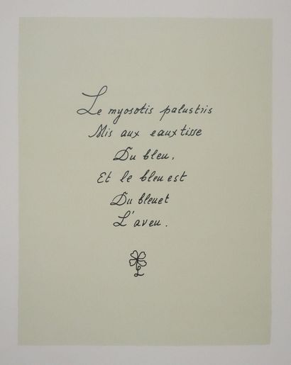 Louise DE VILEMORIN (1902-1969)
Le myosotis,...