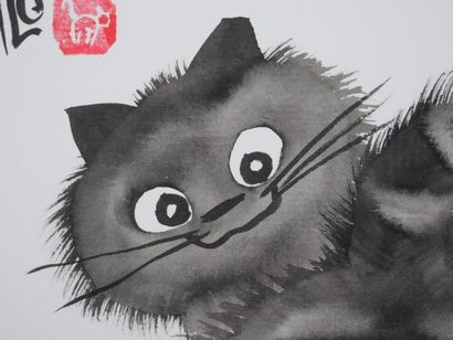 Laszlo TIBAY (1962-)
A dos de chat, 2025
Dessin...