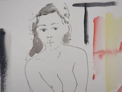 Alain BONNEFOIT (1937-)
Nu prenant la pose,...